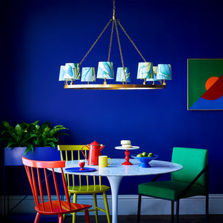 Larger Halo chandelier for 8 shades