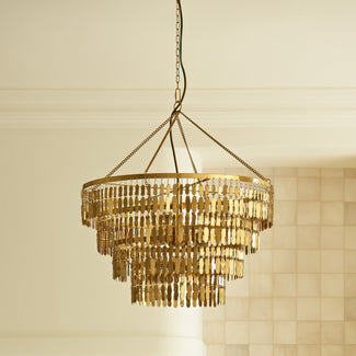 Nesma chandelier in antique brass