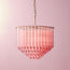 Regular Oldfield chandelier in pink glass