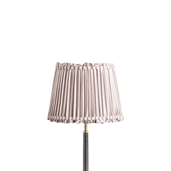 30cm straight empire bloomer shade in rust ticking linen