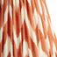 30cm straight empire gathered lampshade in orange printed linen ikat