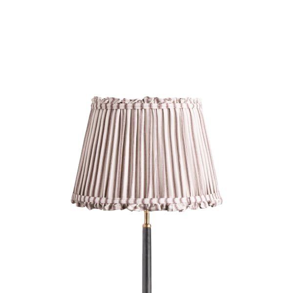 35cm straight empire bloomer shade in rust ticking linen