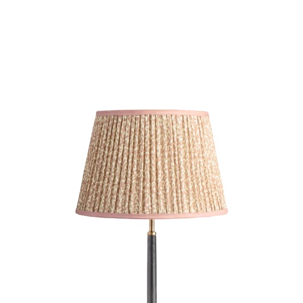 35cm straight empire shade in blush Tuffley gathered cotton by GP & J Baker