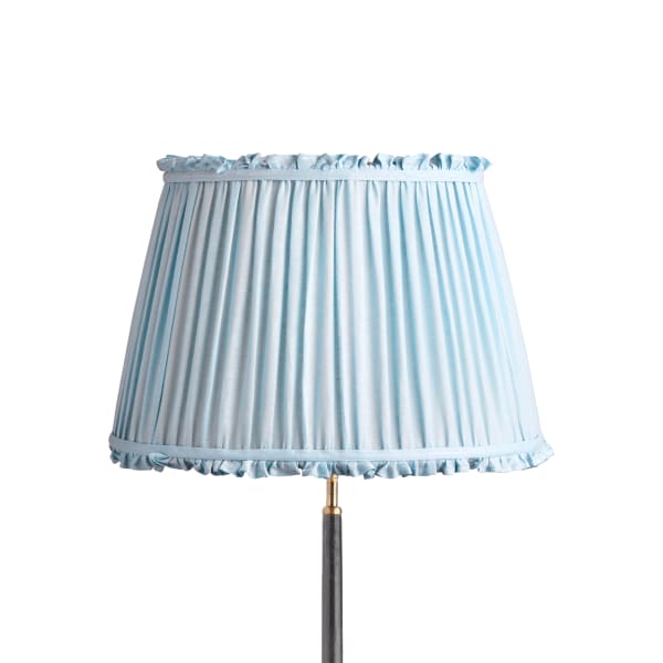 45cm straight empire bloomer shade in blue sky linen