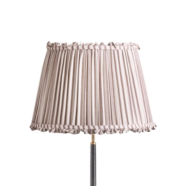 45cm straight empire bloomer shade in rust ticking linen