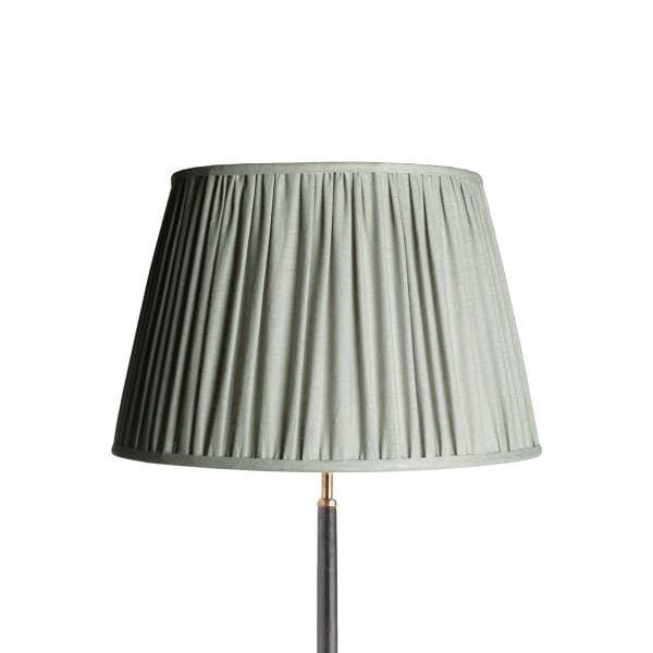 45cm straight empire gathered lampshade in smog stonewashed linen
