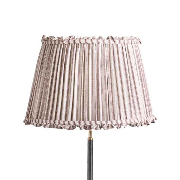 50cm straight empire bloomer shade with adjustable gimbal in rust ticking linen