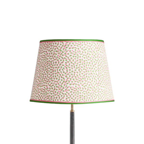 40cm straight empire shade in pink and green Polka Dot paper by GP & J Baker
