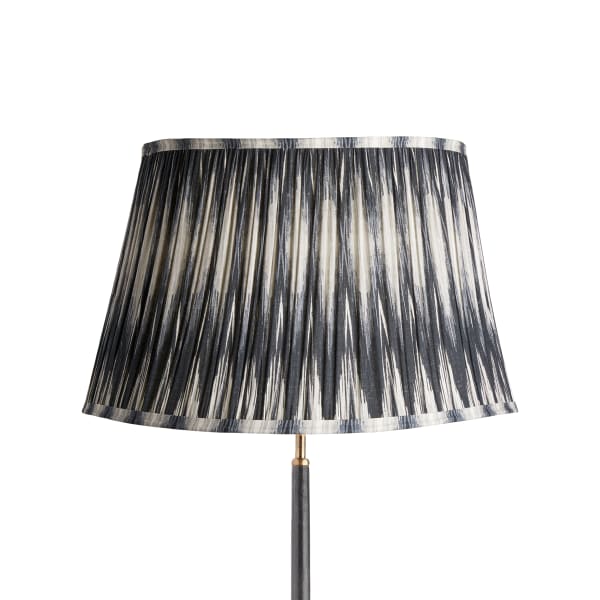 50cm straight empire shade with carrier in black and white Ikat by Matthew Williamson