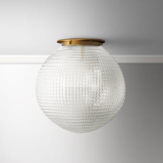 Larger Plumb IP44 flush fitting in antiqued brass