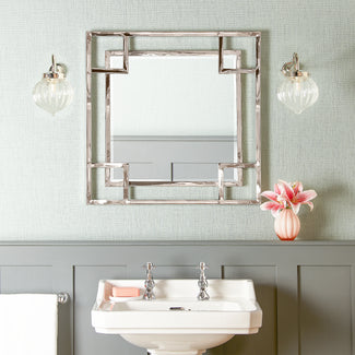 Daffings Mirror in polished stainless steel