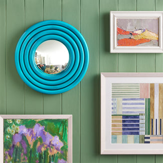 Fangio convex mirror in turquoise