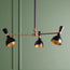 Ascot three armed chandelier in black