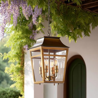 Majorelle ip44 pendant in Brass