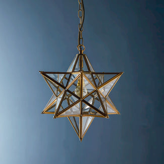 regular Stella pendant light in clear glass