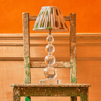 Smaller Aurora rechargeable table lamp in clear