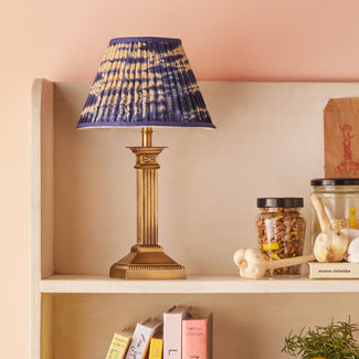 Freya rechargeable table lamp finished in brass