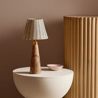 Smaller marmaron rechargeable table lamp in brown