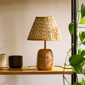 Thimble rechargeable table lamp in natural marble