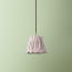 18cm pendant bloomer shade in rust ticking linen