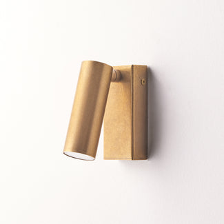 Austell IP54 spotlight in brass