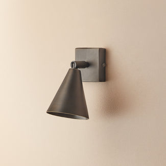 Crick single spotlight in bronze