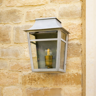 Majorelle ip44 wall lantern in Grey