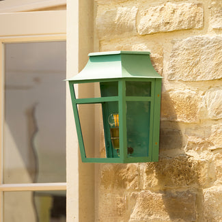 Majorelle ip44 wall lantern in Sage