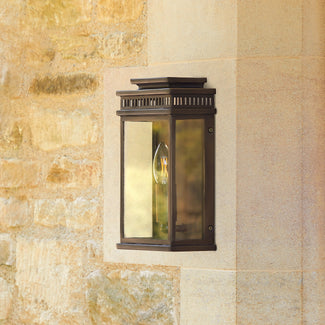Tenby exterior IP44 wall light in antique bronze