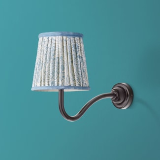 Swan neck wall fitting in antiqued bronze