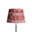 40cm straight empire gathered lampshade in heraldic printed linen ikat