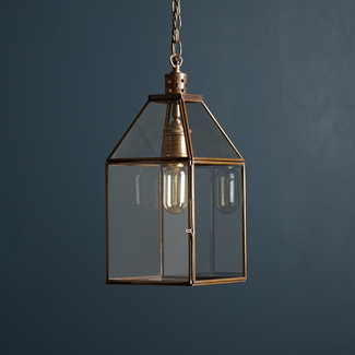 regular Carrington lantern in Antiqued brass